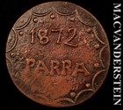 Mexico: 1872 Parra 1/8 R Xalpa Hacienda Wage Token - Scarce  No Reserve  #L7354 — photo 1