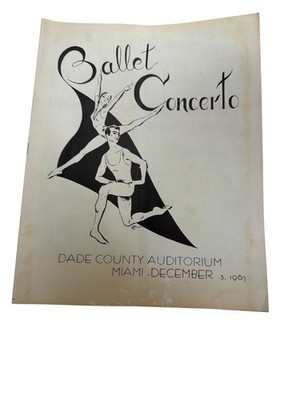 1967 Ballet Concerto Program Miami Dade County Auditorium Ivan Nagy Dance
