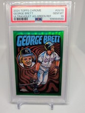 2024 Topps Chrome Ultraviolet All-Stars George Brett  Green Refractor /99 PSA 10