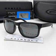 New Oakley Holbrook Polarized Sunglasses Matte Black Frame Black Lens UV400