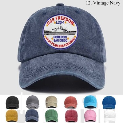 Customized Personalization Embroidered Hat Uss Freedom Lcs-1, Trucker Hat, Gift