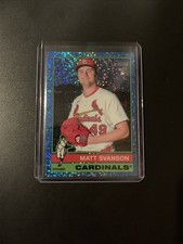 2025 Topps Heritage High Number Matt Svanson #523 RC Blue Sparkle Cardinals