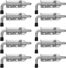 JQK Spring Loaded Latch Pin, 304 Stainless Steel 5Inch - 10Pack, Brushed