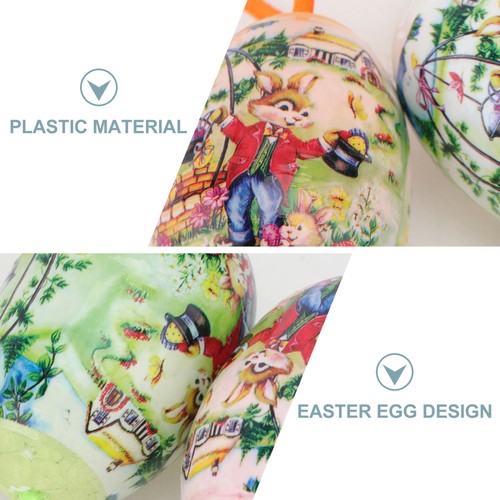 12Pcs Easter Egg Toy Colorful Easter Egg Decoration Hand-painted Decor Kids Toy - Imagen 11 de 12