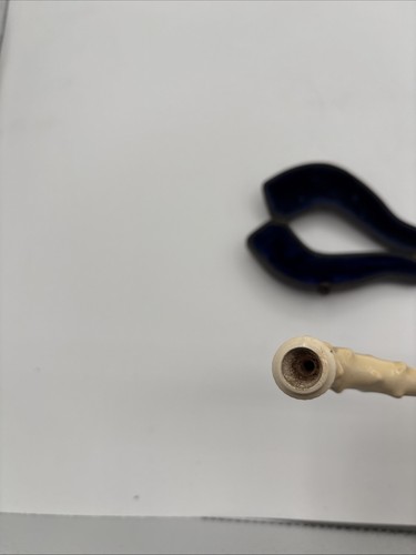 Ancienne branche de pipe en écume de mer style cactus avec étui tige cataline 4" - Photo 6/10