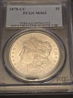 1878 CC Morgan Silver Dollar PCGS MS63