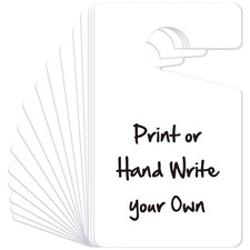 50pcs Blank Parking Permit Hang Tag,Blank Write-On Door Knob Hanger Tags,DIY