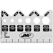 Edelstahl-Messschablone f&uuml;r Gewinde M4-M12 von JMP