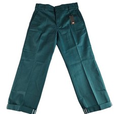 Dickies Work Pants Mens 34x27 Green New Regular Fit WPR05FT Twill Trousers