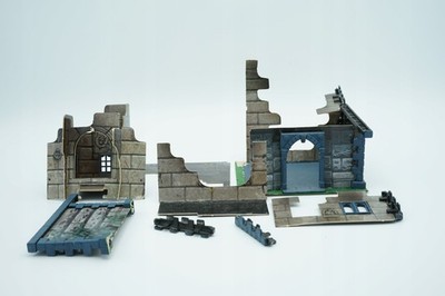 Warhammer Fantasy Battle Mordeim Karton und Plastik Gebäude Vintage Gelände