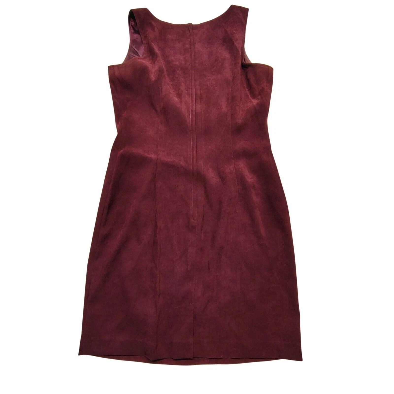 VETEMENTS Giacca elegante donna Kathy Ireland Jewel bordeaux finta pelle scamosciata taglia 10 set 2 pezzi