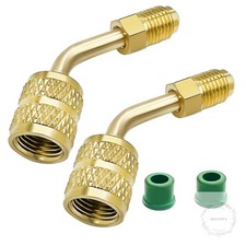 R410a Adapter for Mini Split System, 5/16 Inch SAE Female Quick Couplers to 1/4