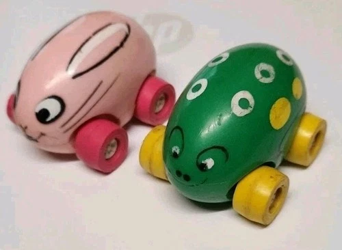 Vintage 1970’s Tonka Totes Gigglers Buggy Bunny & Frog FREE SHIPPING