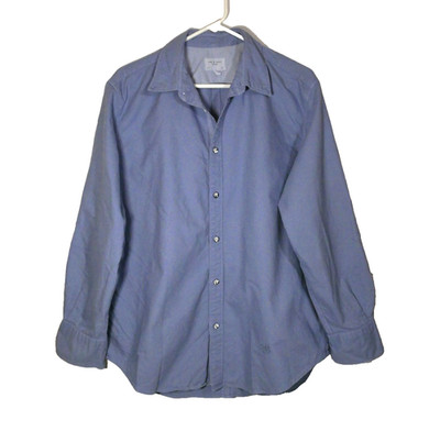 Men's Sz L Rag & Bone Light Blue Button Up Cotton Shirt ~ Collared ~ Long Sleeve