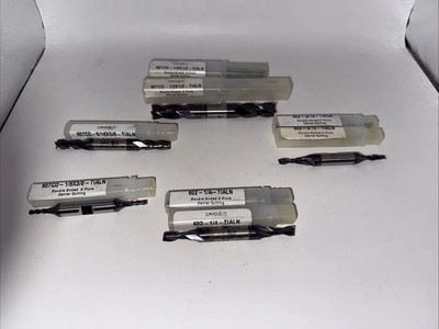Cryo Double Ended 2 Flute Center Cutting Lot (1/4,3/16,1/8x5/16x3/8,1/2x1/2) New