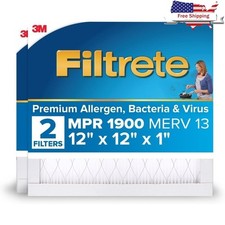 MERV 13 Air Filter 1 Inch Pleated Allergy Friendly Microparticle Capture 2 Pack