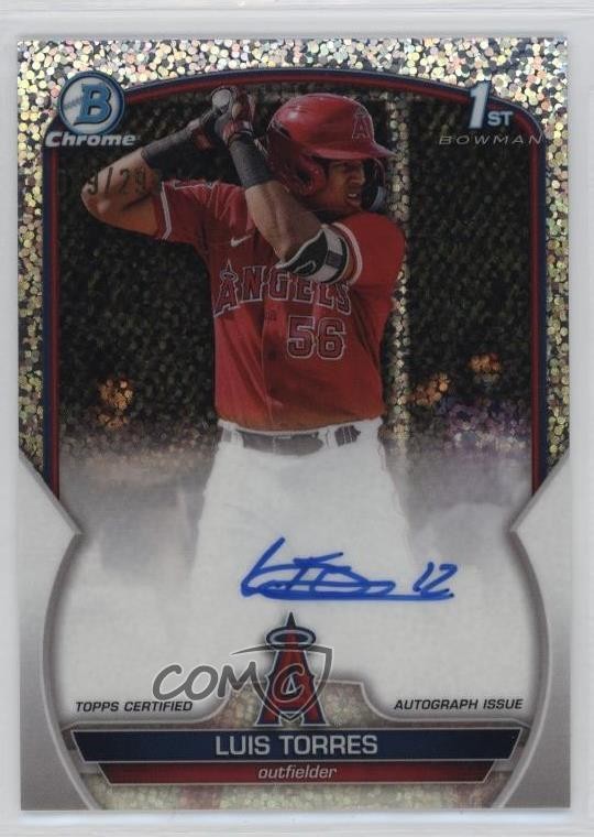 2023 Bowman Chrome Prospect Speckle Refractor /299 Luis Torres #CPA-LT Auto 0i40