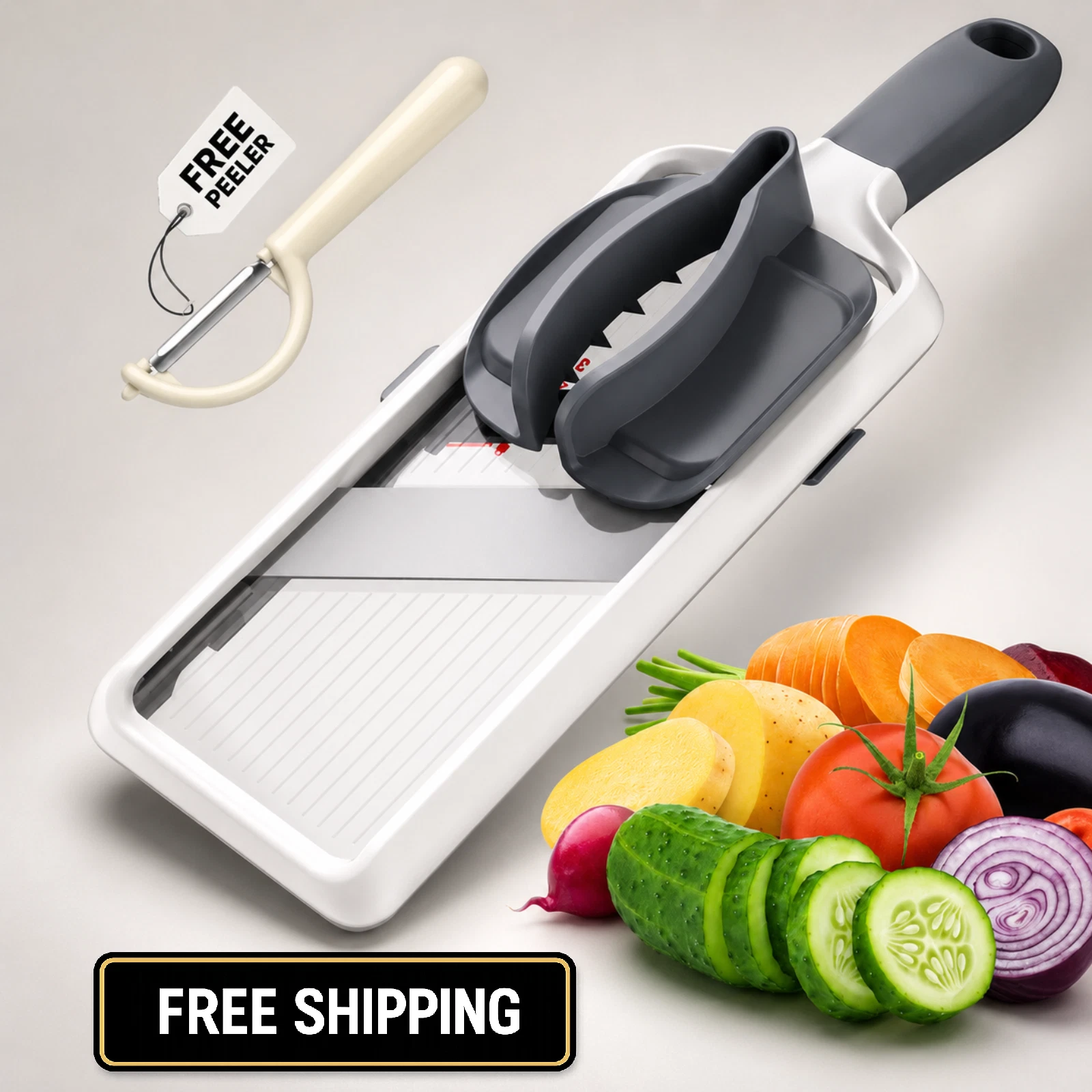 Multi Handheld Mandoline Slicer- Adjustable Stainless Steel Blade Slicer Veggies
Opens in a new wind