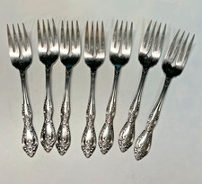 7 Salad Forks Wordsworth Oneida Stainless Flo...