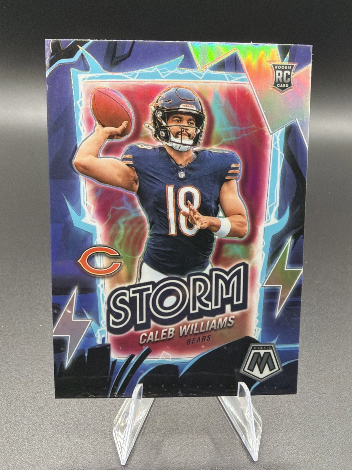 Caleb Williams 2024 Panini Mosaic Storm Silver Prizm #9 (RC) Chicago Bears