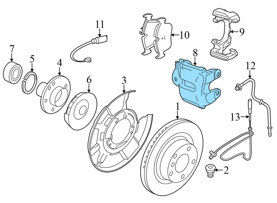 Pinza de freno trasera derecha BMW 428I XDRIVE GRAN CUPÉ 2015-2016 2,0 L 6850858 Foto 4 de 4