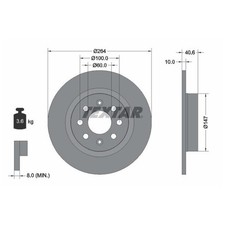 2x Bremsscheibe hinten für Abarth Grande Punto EVO | 26243939