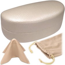 EXTRA LARGE for CURVED FRAMES - Hard Shell Sunglasses Case Holder in Chic Pea...