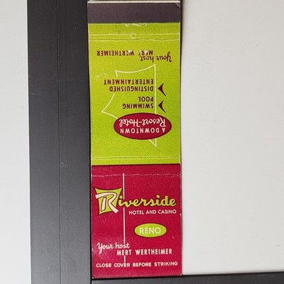 Riverside Hotel and Casino Reno Mid-Century Dance Line Matchbook
