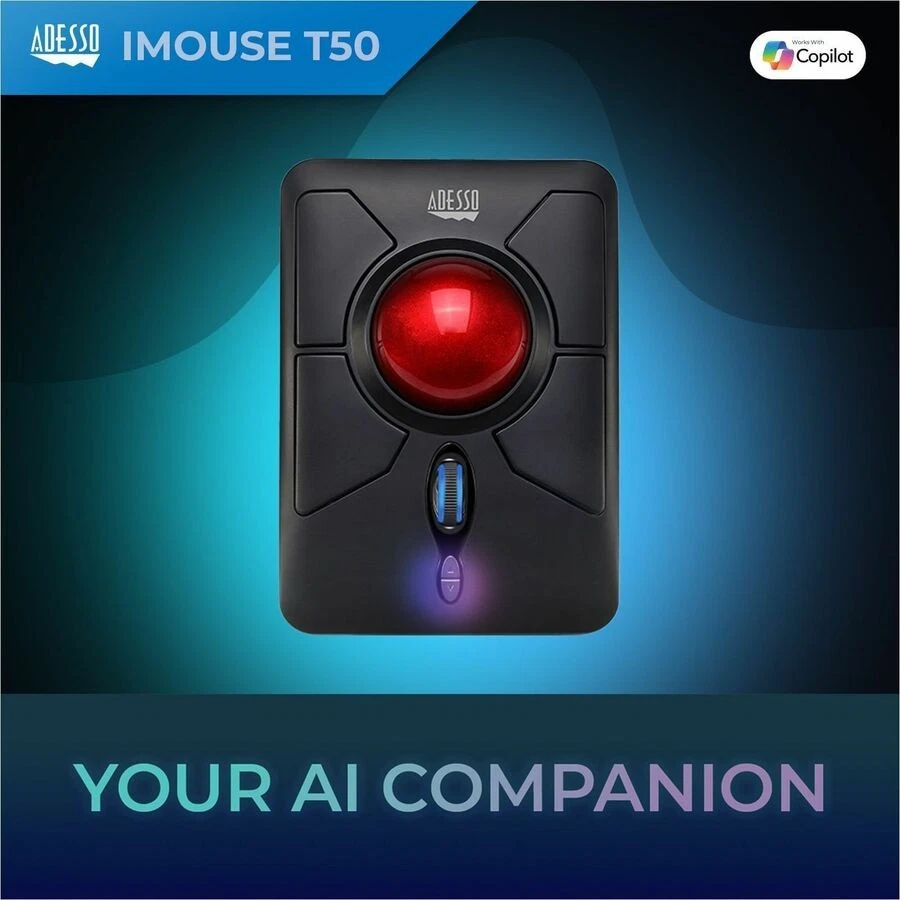 Adesso iMouse T50 - Wireless Programmable Ergonomic Trackball Mouse (imouset50) - Image 3 of 4