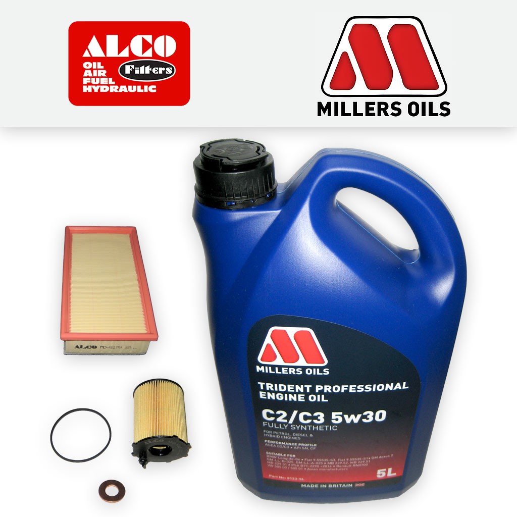 SERVICE KIT for CITROEN C5 1.6 HDI DV6TED4 OIL AIR FILTER +C2/C3 OIL (2008-2010)