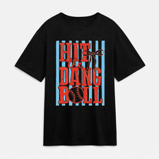 Hit The Dang Ball Baseball T-Shirt, Trendy Retro Game Day Season Tee