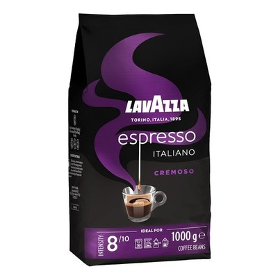 Lavazza, Espresso Italiano Cremoso, Arabica und Robusta Kaffeebohnen, mit
