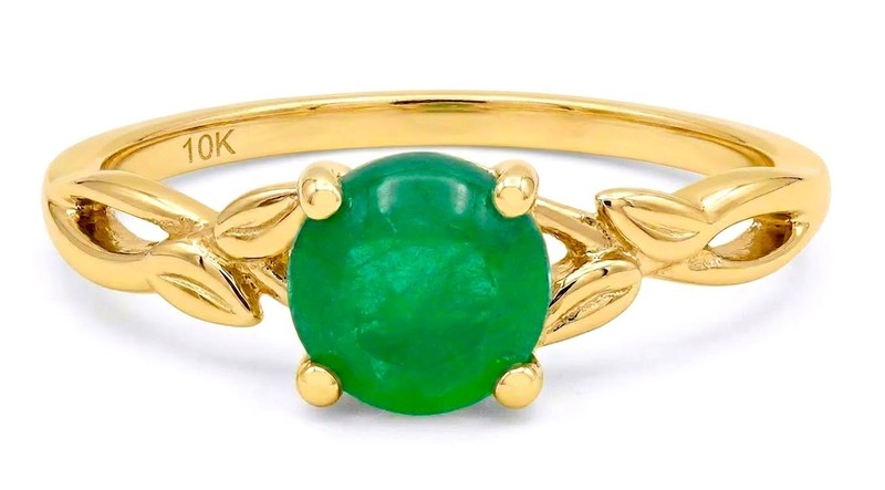 GENUINE 1.95 Cts EMERALD RING 10K SOLID YELLOW GOLD - Free Appraisal Service