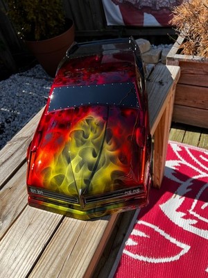 CUSTOM PAINTED RC BODY, 1968 PONTIAC FIREBIRD, DRAG BODY, CANDY FIRE, DR10, 22S