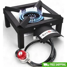 High Output Propane Outdoor Burner Single Stove Heavy Duty Camping Cooking Gas