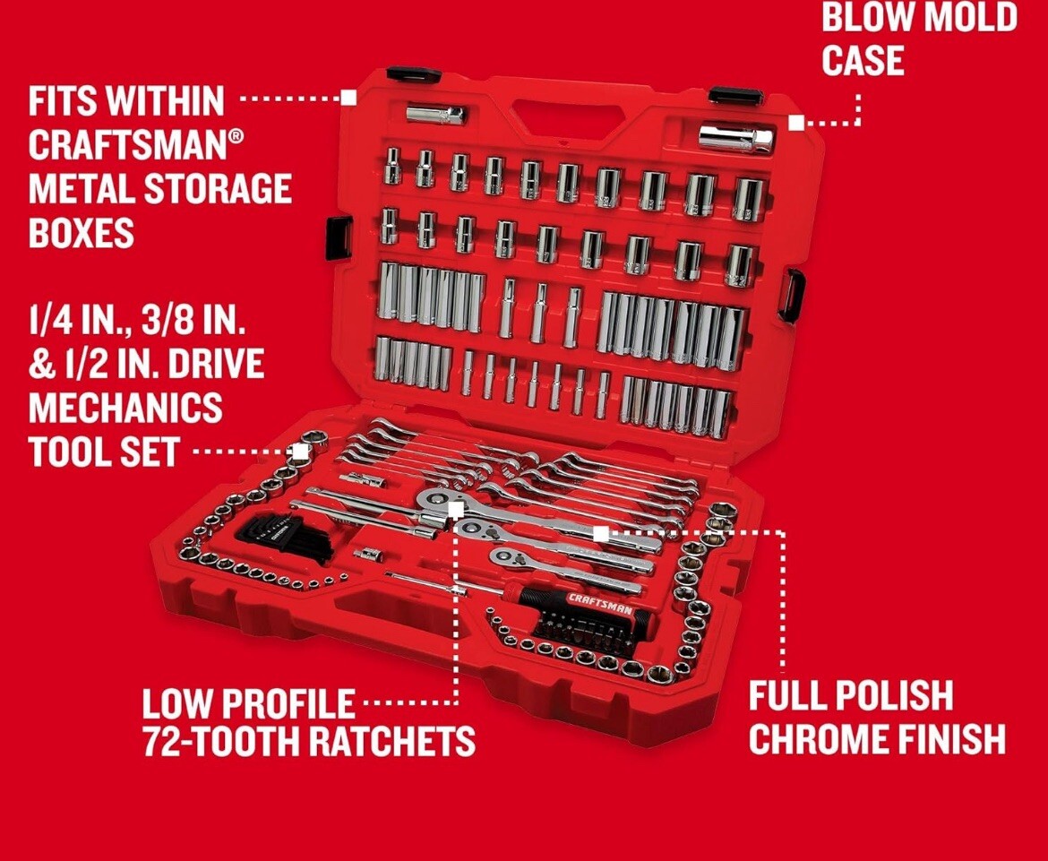 Craftsman 159-Piece Standard (SAE) and Metric Mechanic's Tool Set