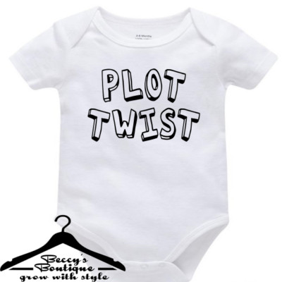 plot twist baby onesie