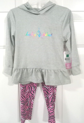 Baby Phat Toddler Heather Gray Hoodie Pull Over Set Size 4T