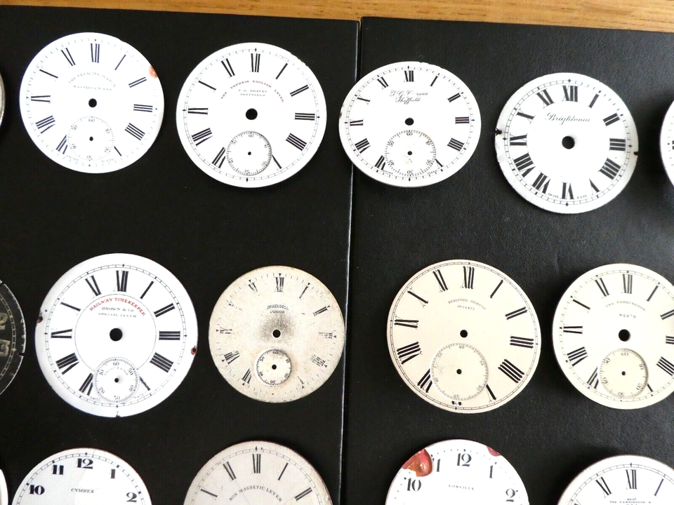 JOB LOT 42 VINTAGE &ANTIQUE POCKET WATCH DIALS, NAMED. eBay