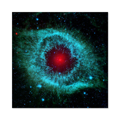 Helixnebel Staub Kometen Weltraum Foto großer Wandkunstdruck quadratisch 24 x 24 Zoll