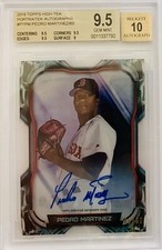 2018 Topps High Tek Pedro Martinez Portraitek #26/60 BGS 9.5/10 Red Sox
