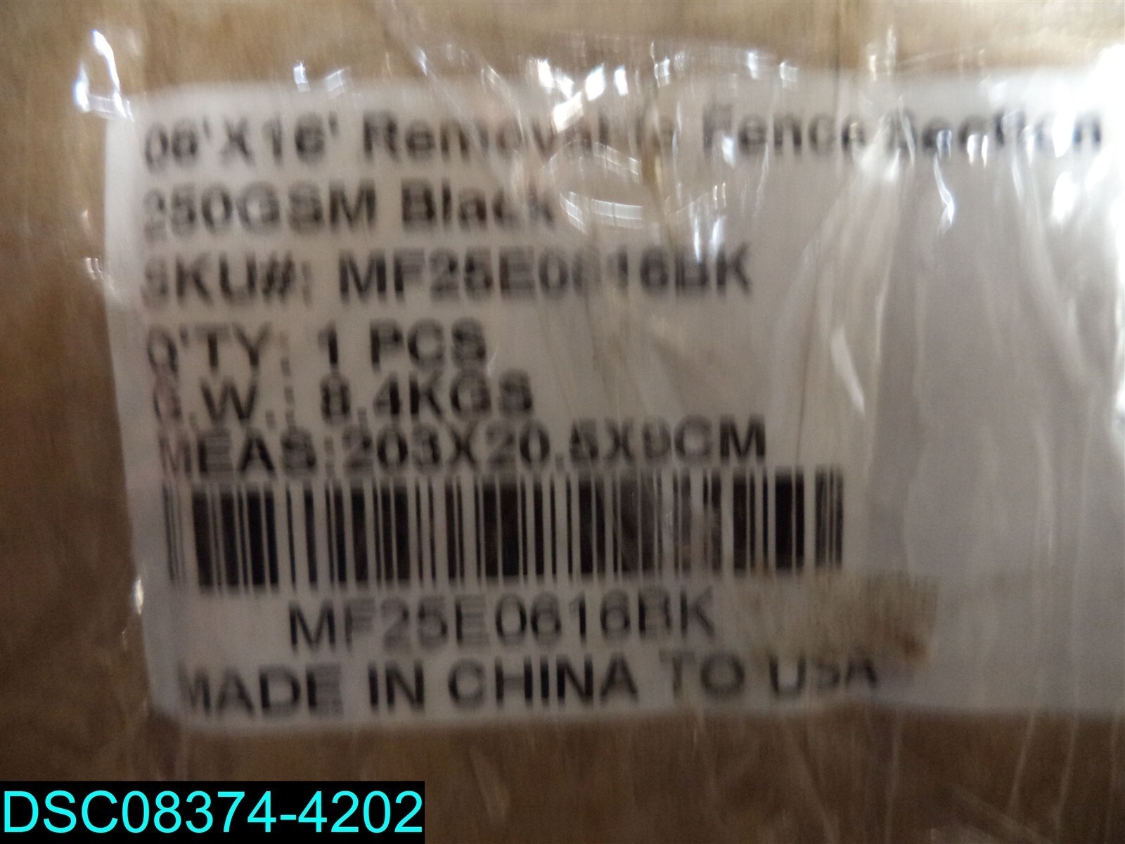 Pool Fence 6'Hx16'L Inground Pool Mesh Fence for Backyard 250GSM MF25E0616BK