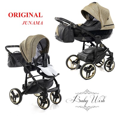 JUNAMA SUPERSTAR V2 BABY KINDERWAGEN 2in1 3in1 BABYWANNE + KINDERWAGEN + AUTOSITZ + ISOFIX
