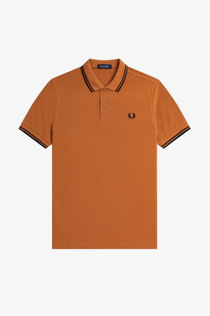 Fred Perry Polo Manica Corta Slim Fit Arancio Taglia Xxl Abbigliamento Uomo