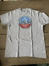 Carroll Shelby Shirt Men Medium Gray " American muscle born to race" Size L