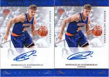 2 MINDAUGAS KUZMINSKAS 2016-17 National Treasures #204 Auto Lot RC/99, Bronze/25