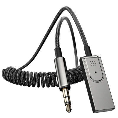 Aux to Bluetooth 5.1 3.5mm  Adapter Bluetooth Receiver Microphone for Car