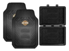 Harley-Davidson Weatherpro 4 Piece Rubber Floor Mats Hd car truck protector blac