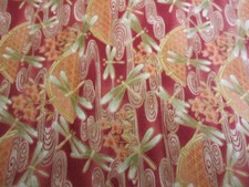 Trans-Pacific Textiles cotton fabric Dragon Flys Multicolored 1yd x 44