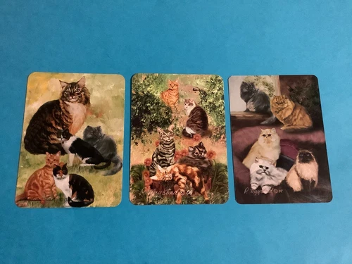 Modern Beautiful R Maystead X3 Cats Swap Cards New - Picture 2 of 2